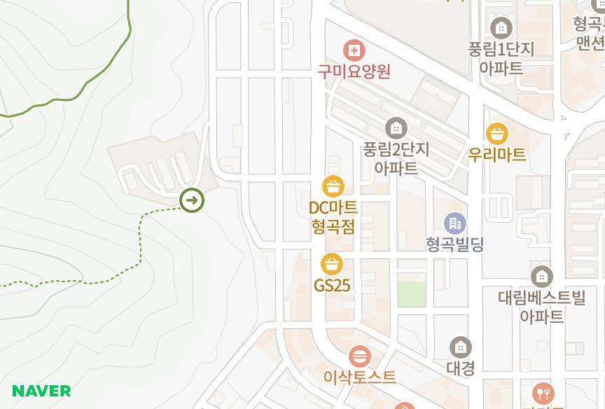 경상북도 구미시 형곡동 미성빌라 위치·실거래 시세 지도