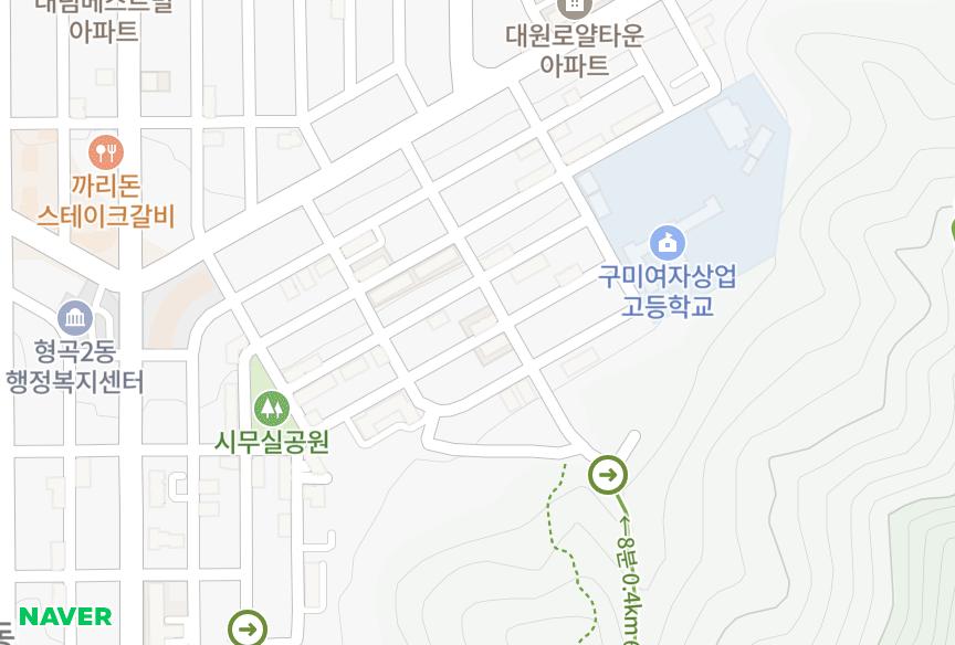 경상북도 구미시 형곡동 삼우906차 위치·실거래 시세 지도