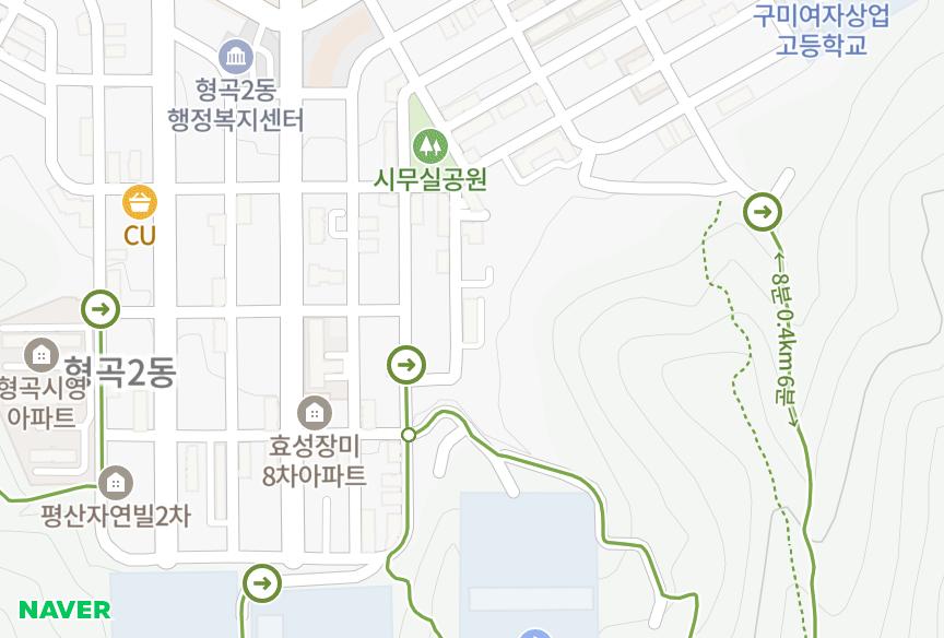경상북도 구미시 형곡동 영남5차주택 위치·실거래 시세 지도