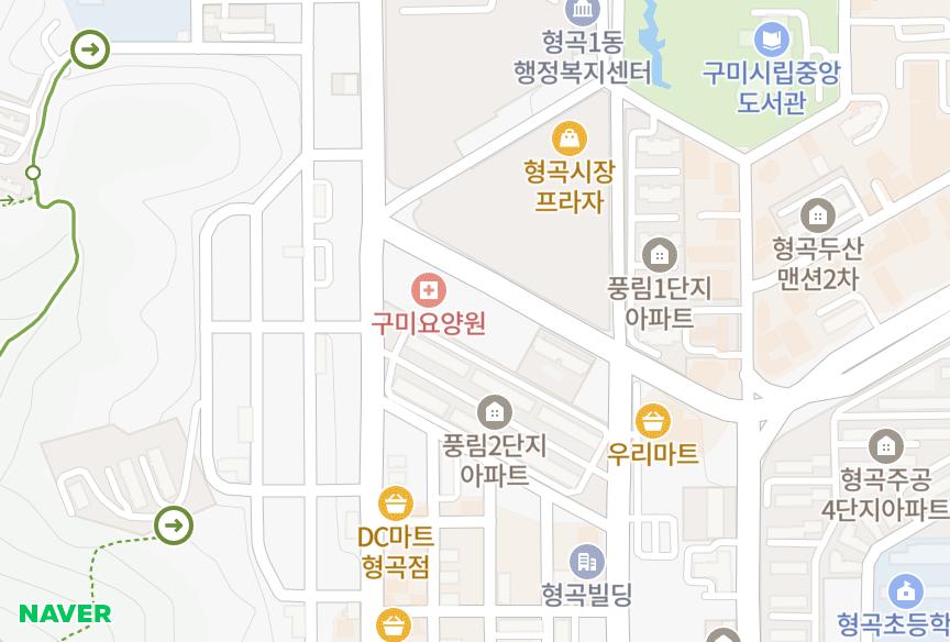경상북도 구미시 형곡동 우공프라자 위치·실거래 시세 지도