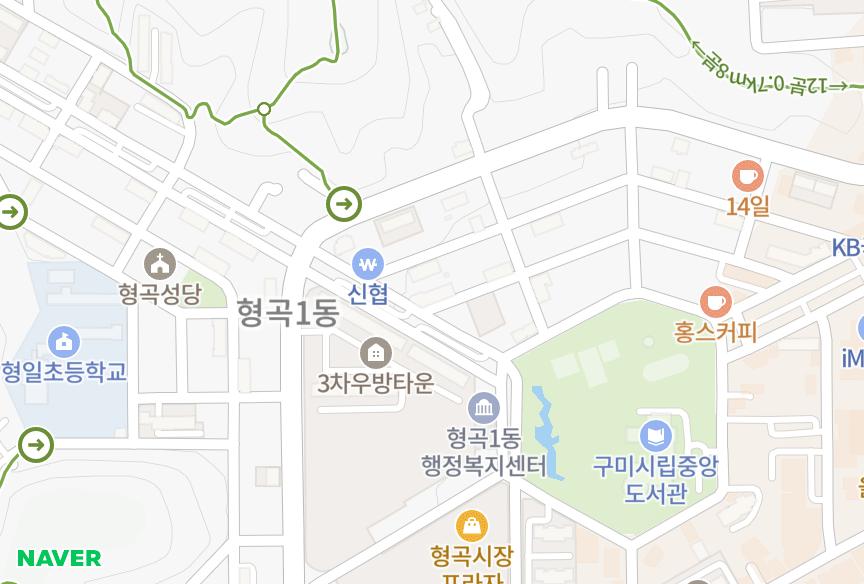 경상북도 구미시 형곡동 우정아트빌라 위치·실거래 시세 지도