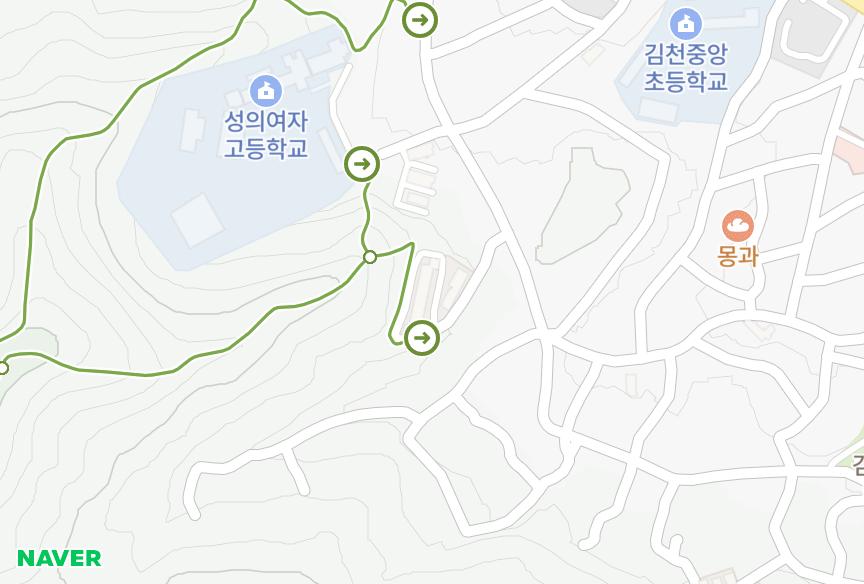 경상북도 김천시 남산동 우창파크맨션 위치·실거래 시세 지도