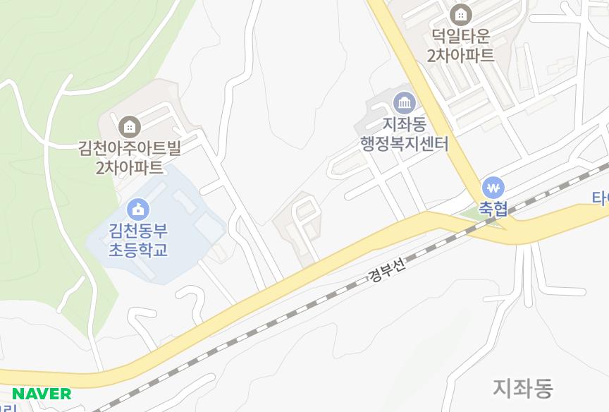 경상북도 김천시 지좌동 동양무지개나동 위치·실거래 시세 지도