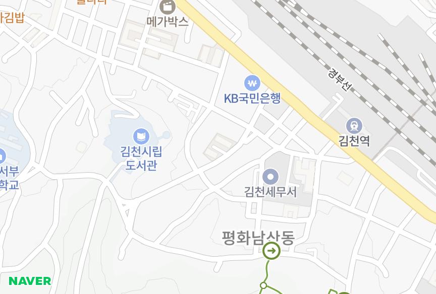 경상북도 김천시 평화동 정휘평화맨션 위치·실거래 시세 지도