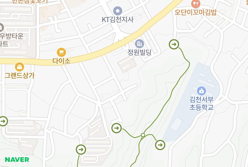 경상북도 김천시 부곡동 한일주택 위치·실거래 시세 지도