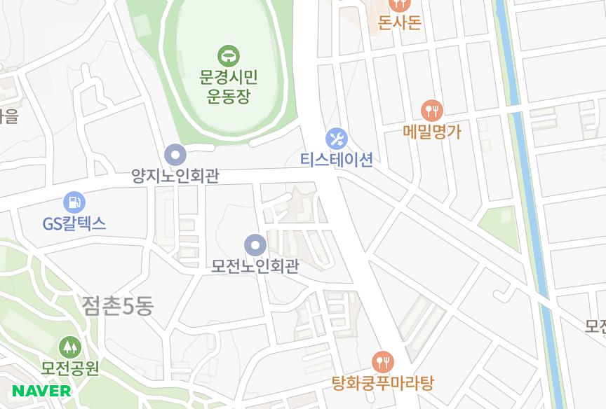 경상북도 문경시 모전동 중앙 위치·실거래 시세 지도