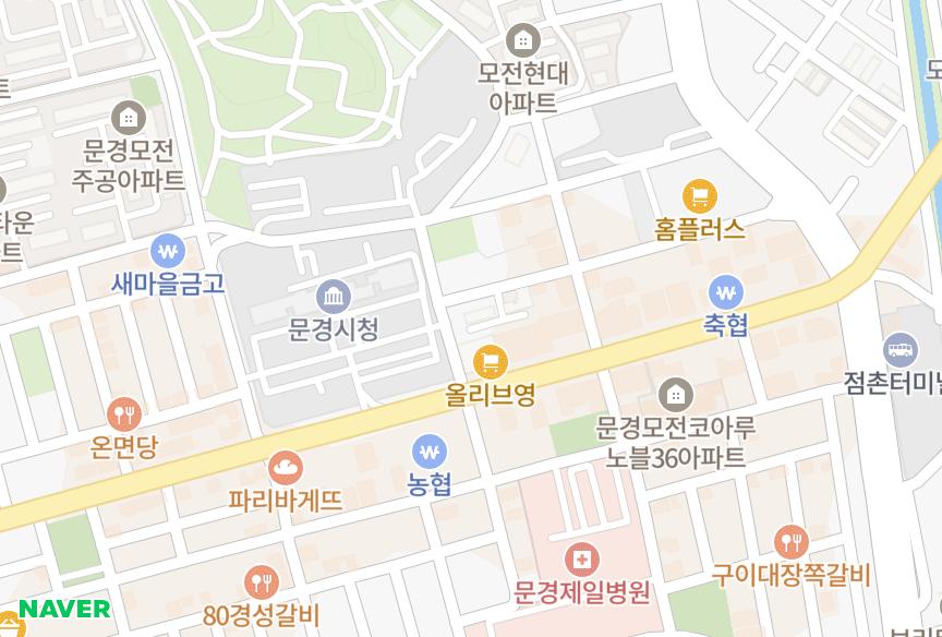 경상북도 문경시 모전동 관문파라다이스 위치·실거래 시세 지도