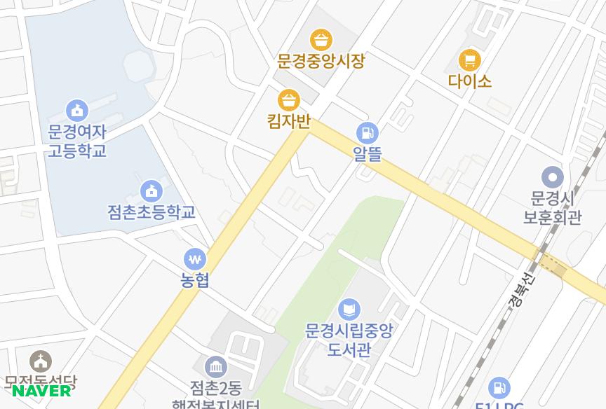 경상북도 문경시 점촌동 성창 위치·실거래 시세 지도
