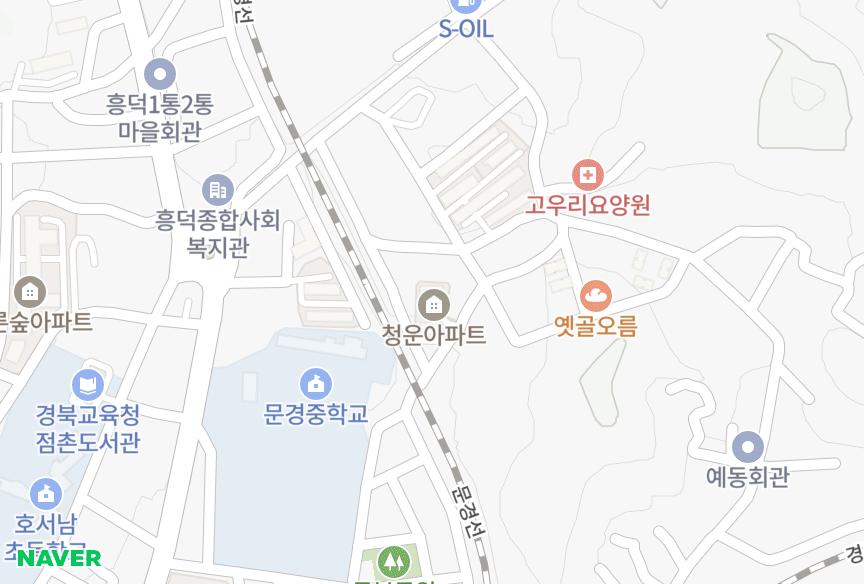 경상북도 문경시 흥덕동 청운A동 위치·실거래 시세 지도