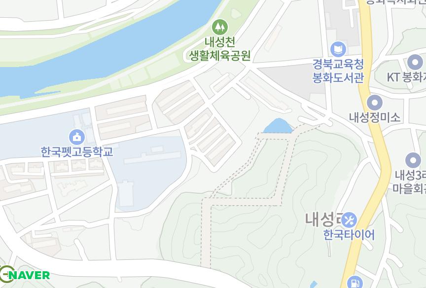 경상북도 봉화군 봉화읍 내성리 한신가든맨션 위치·실거래 시세 지도