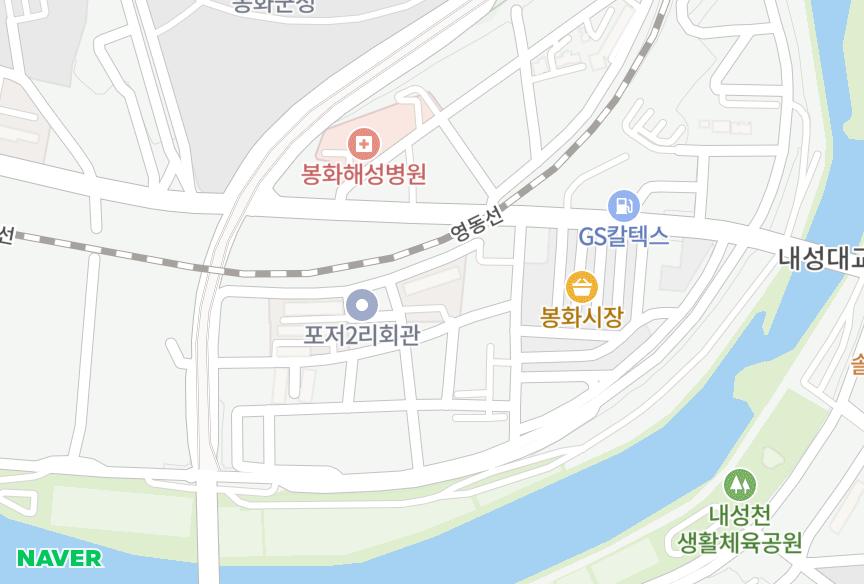 경상북도 봉화군 봉화읍 내성리 명성장원 위치·실거래 시세 지도