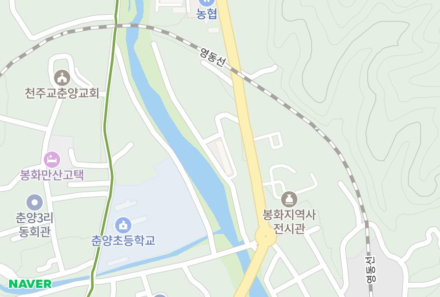 경상북도 봉화군 춘양면 의양리 강변 위치·실거래 시세 지도