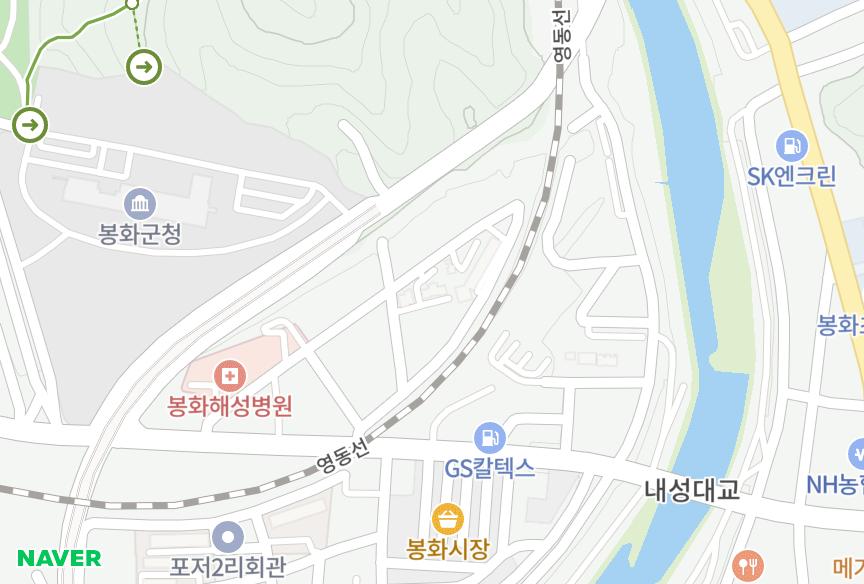 경상북도 봉화군 봉화읍 내성리 명가타운 위치·실거래 시세 지도