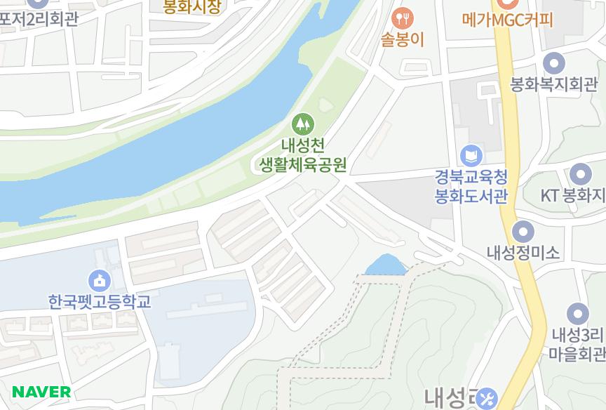 경상북도 봉화군 봉화읍 내성리 로얄맨션 위치·실거래 시세 지도