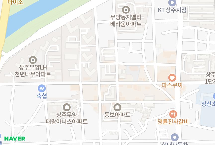 경상북도 상주시 무양동 상주지엘리더스파크 위치·실거래 시세 지도
