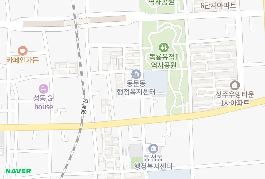 경상북도 상주시 복룡동 대신 위치·실거래 시세 지도
