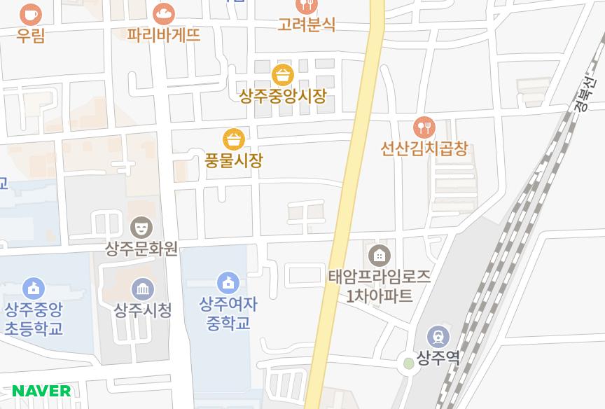 경상북도 상주시 남성동 현대하임파크 위치·실거래 시세 지도