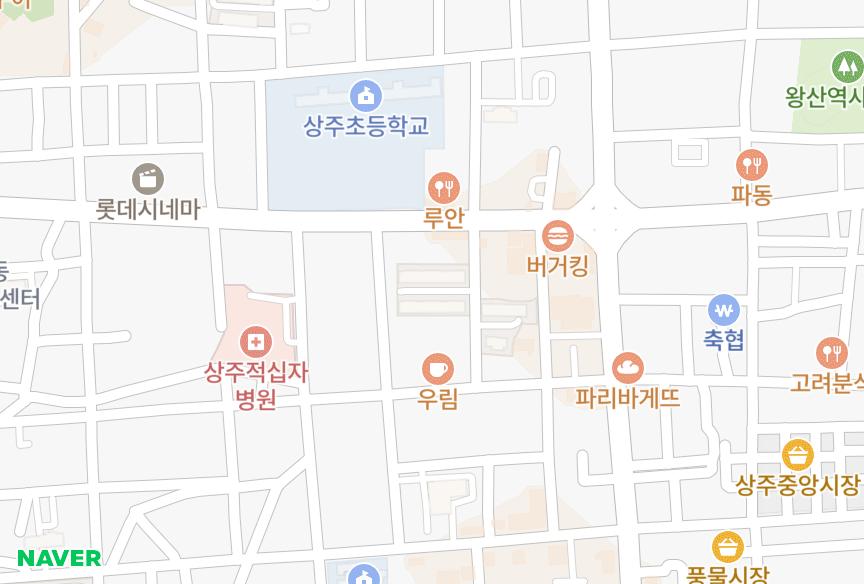 경상북도 상주시 남성동 그린맨션AB동 위치·실거래 시세 지도