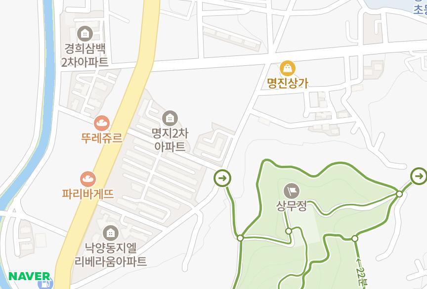 경상북도 상주시 낙양동 이원파크빌 위치·실거래 시세 지도