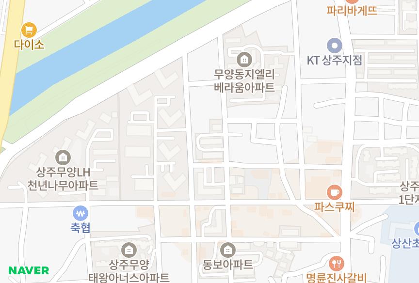 경상북도 상주시 무양동 무양진주맨션1차 위치·실거래 시세 지도