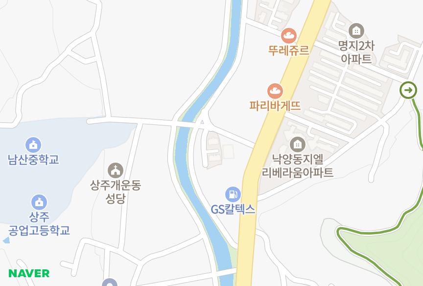 경상북도 상주시 낙양동 해오름 위치·실거래 시세 지도