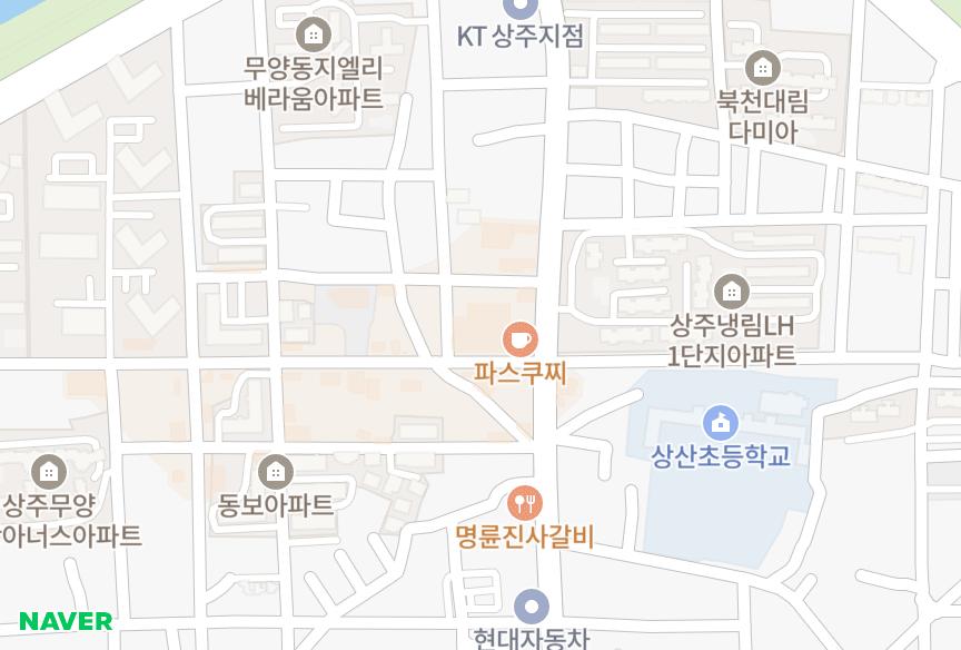 경상북도 상주시 냉림동 현대유니언 위치·실거래 시세 지도