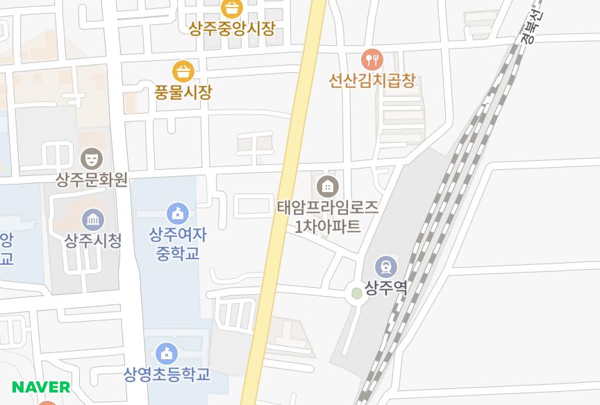 경상북도 상주시 남성동 드림힐즈 위치·실거래 시세 지도