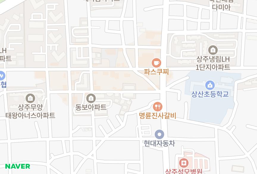 경상북도 상주시 무양동 동보나동 위치·실거래 시세 지도