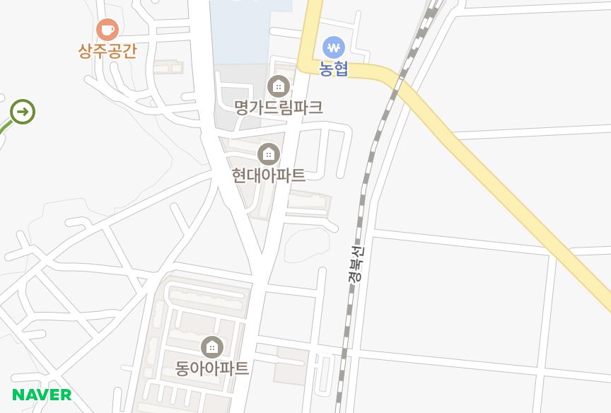 경상북도 상주시 신봉동 태암2차프라임로즈201동 위치·실거래 시세 지도