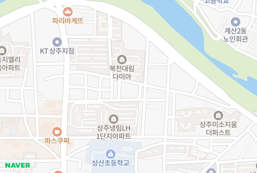 경상북도 상주시 냉림동 남일파크맨션 위치·실거래 시세 지도