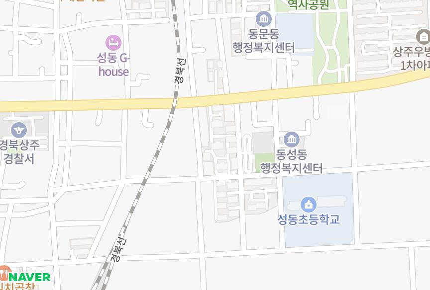 경상북도 상주시 성동동 성동드림뷰 위치·실거래 시세 지도