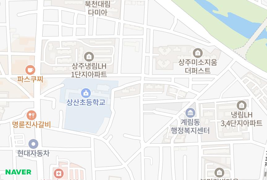 경상북도 상주시 냉림동 냉림드림뷰 위치·실거래 시세 지도