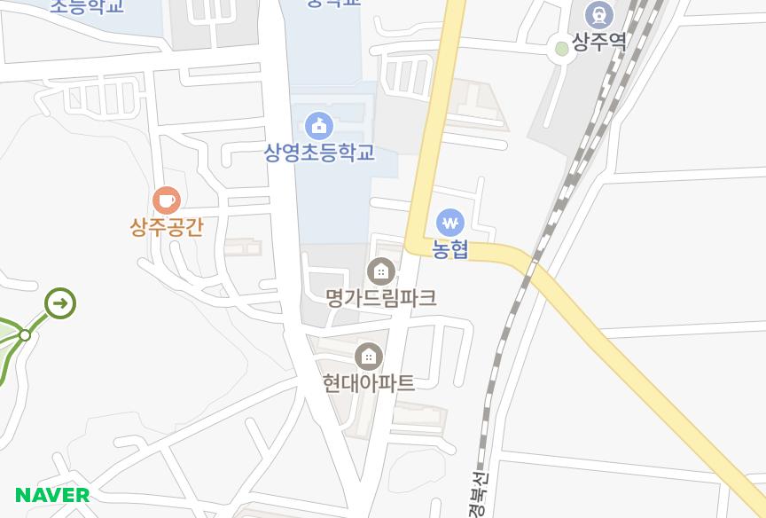 경상북도 상주시 남성동 명가드림파크제102동 위치·실거래 시세 지도