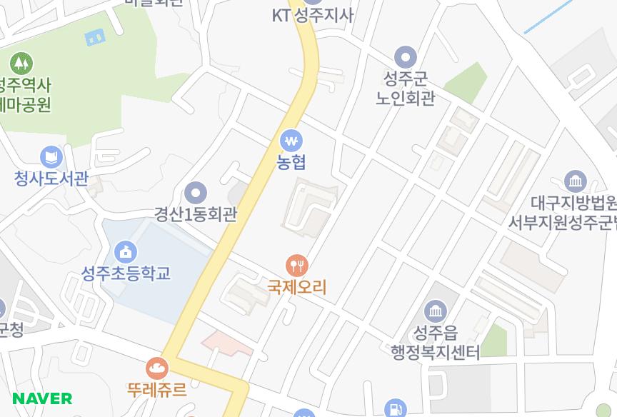경상북도 성주군 성주읍 경산리 수정맨션2차 위치·실거래 시세 지도