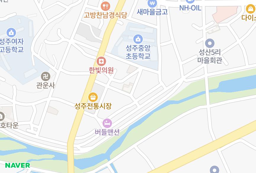 경상북도 성주군 성주읍 경산리 아름드림 위치·실거래 시세 지도