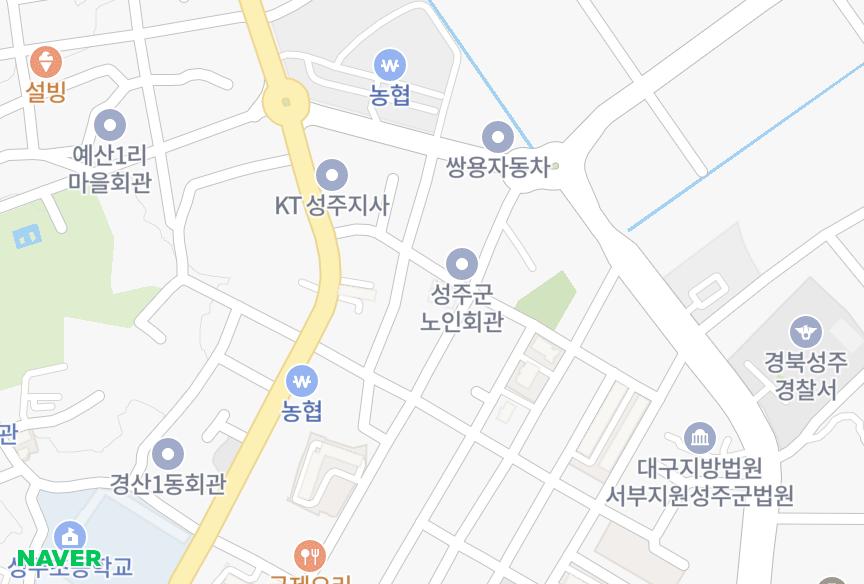 경상북도 성주군 성주읍 예산리 썬베르디움201차 위치·실거래 시세 지도