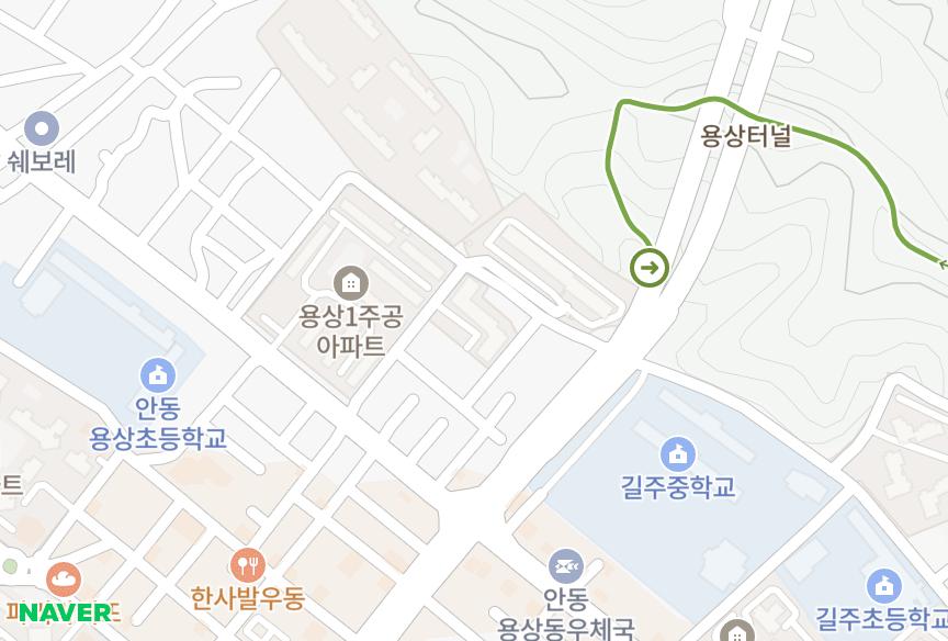 경상북도 안동시 용상동 상일주택 위치·실거래 시세 지도