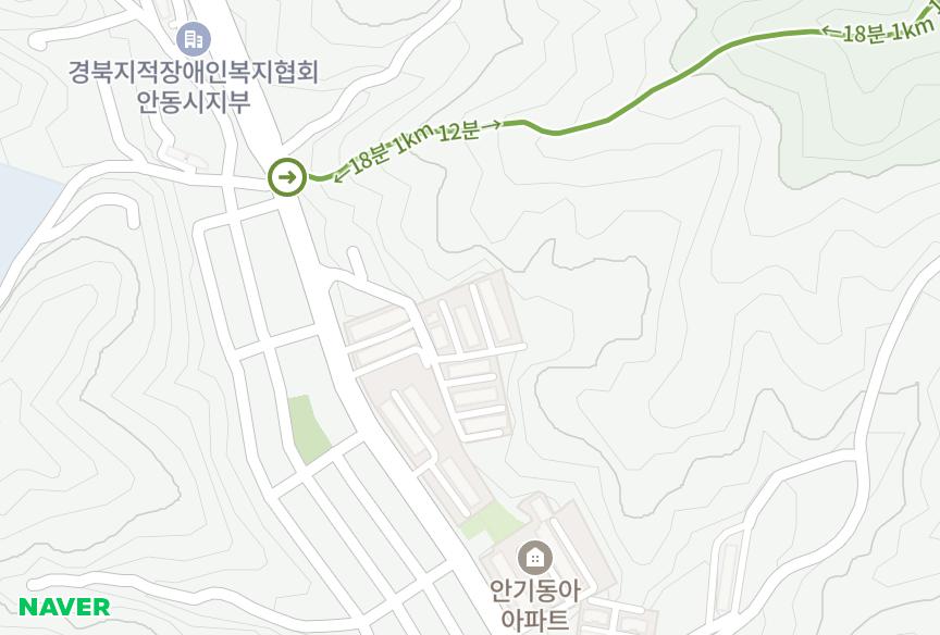 경상북도 안동시 안기동 웅부그린 위치·실거래 시세 지도