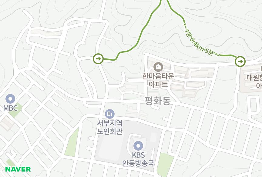 경상북도 안동시 운안동 대성맨션교육청직장조합 위치·실거래 시세 지도