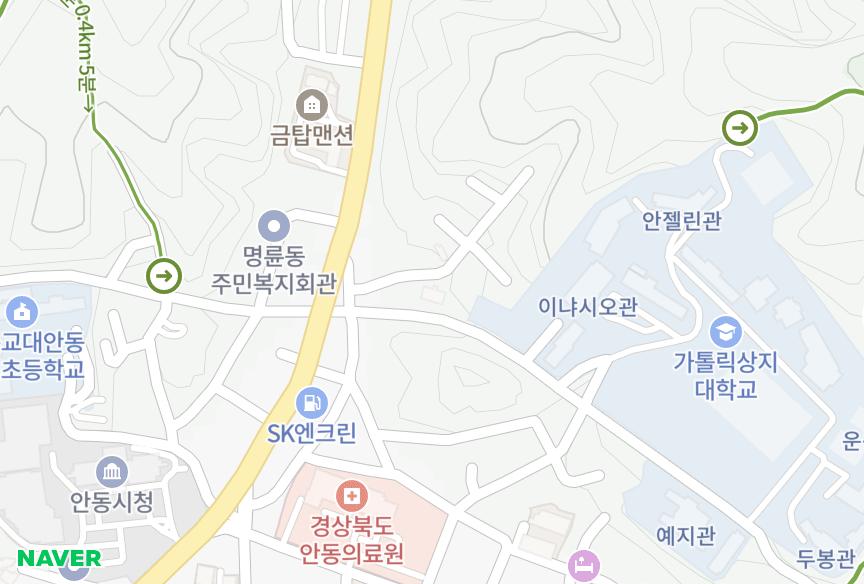 경상북도 안동시 신안동 백두센트로빌 위치·실거래 시세 지도