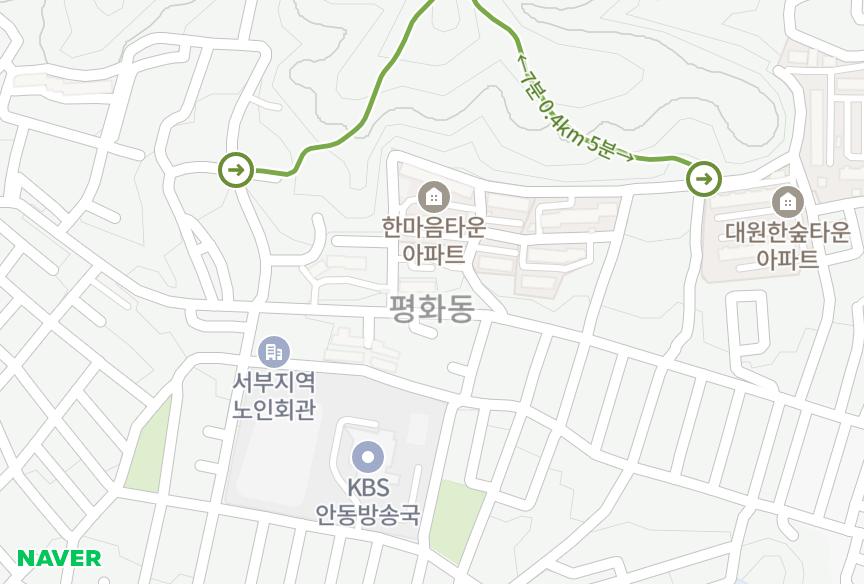 경상북도 안동시 운안동 메트로빌리지 위치·실거래 시세 지도