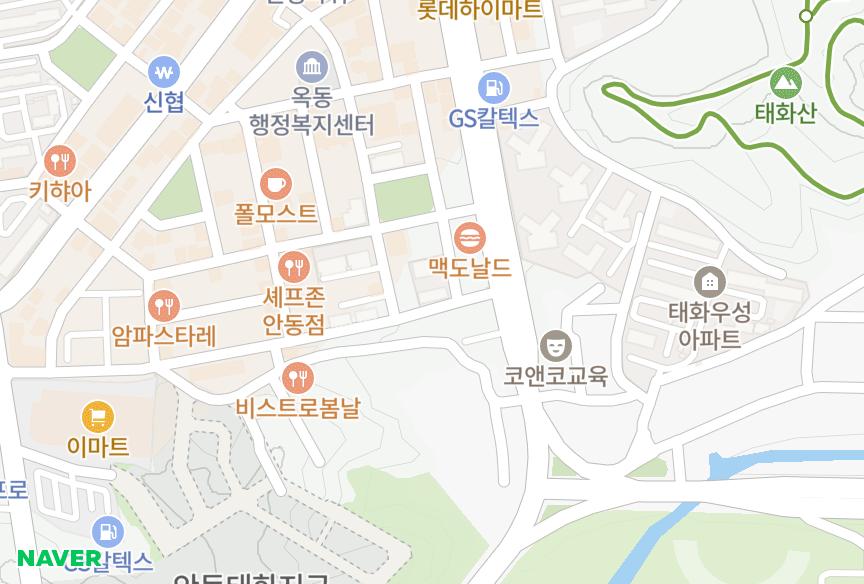 경상북도 안동시 옥동 건영트윈빌에이동 위치·실거래 시세 지도