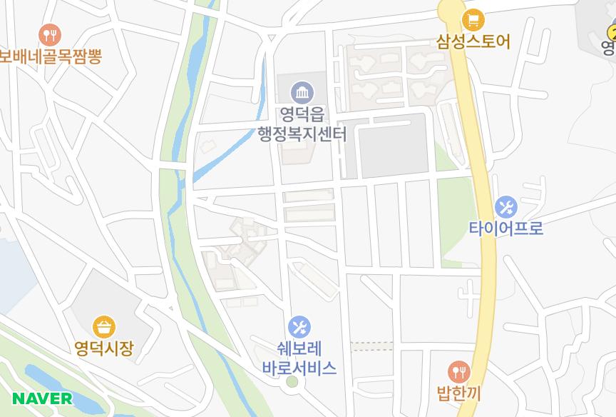 경상북도 영덕군 영덕읍 우곡리 개나리 위치·실거래 시세 지도