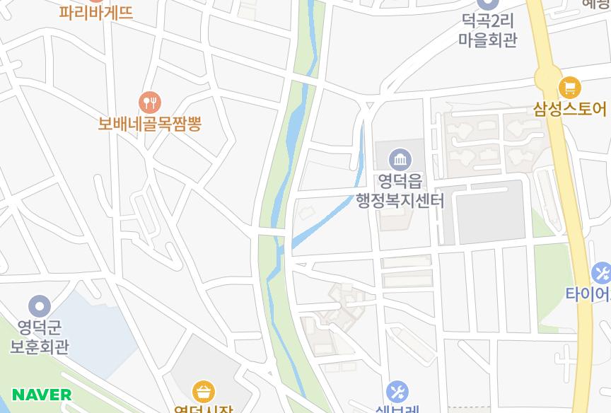 경상북도 영덕군 영덕읍 덕곡리 한동맘에듬 위치·실거래 시세 지도