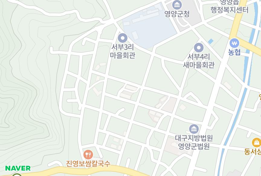 경상북도 영양군 영양읍 서부리 다솜찬마을 위치·실거래 시세 지도