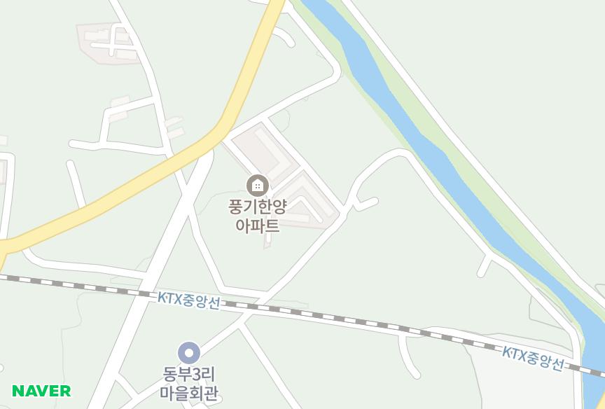 경상북도 영주시 풍기읍 동부리 풍기읍 동부리한양임대1차 위치·실거래 시세 지도