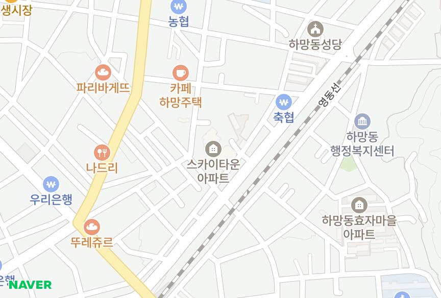 경상북도 영주시 하망동 스카이타운 위치·실거래 시세 지도