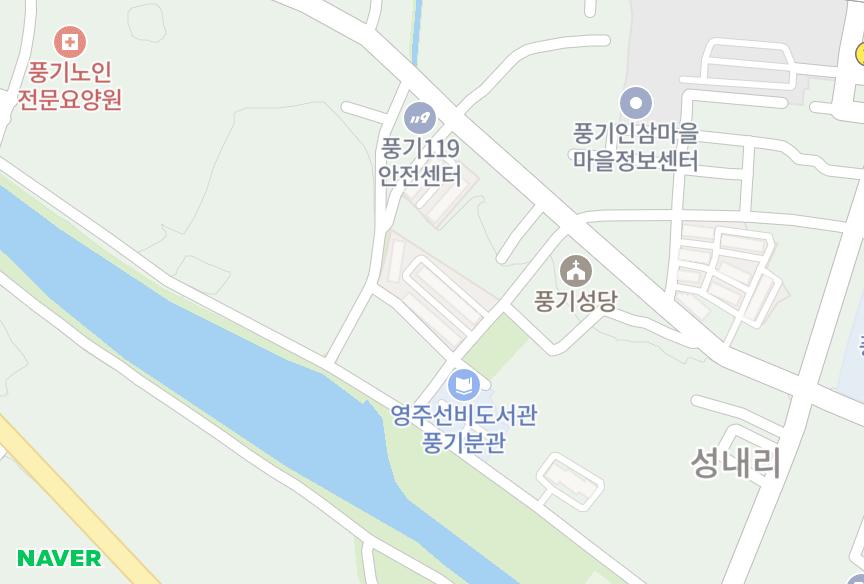 경상북도 영주시 풍기읍 성내리 한솔맨션 위치·실거래 시세 지도