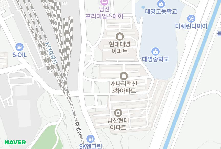 경상북도 영주시 휴천동 개나리2,3동 위치·실거래 시세 지도