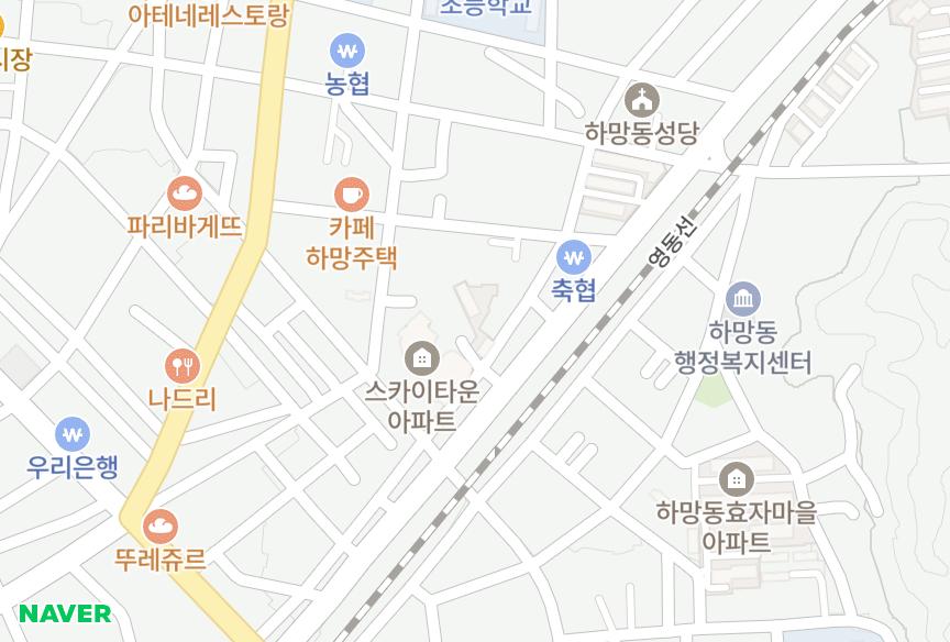 경상북도 영주시 하망동 훼밀리타운 위치·실거래 시세 지도